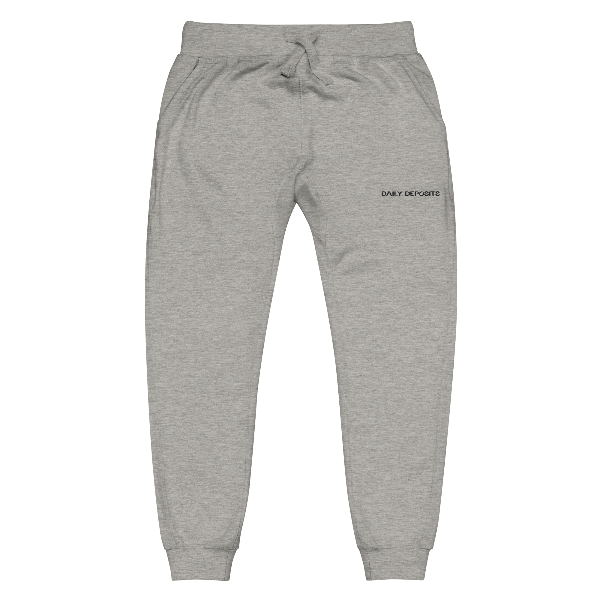 Daily Deposits Joggers Embroidered Design -  Gray