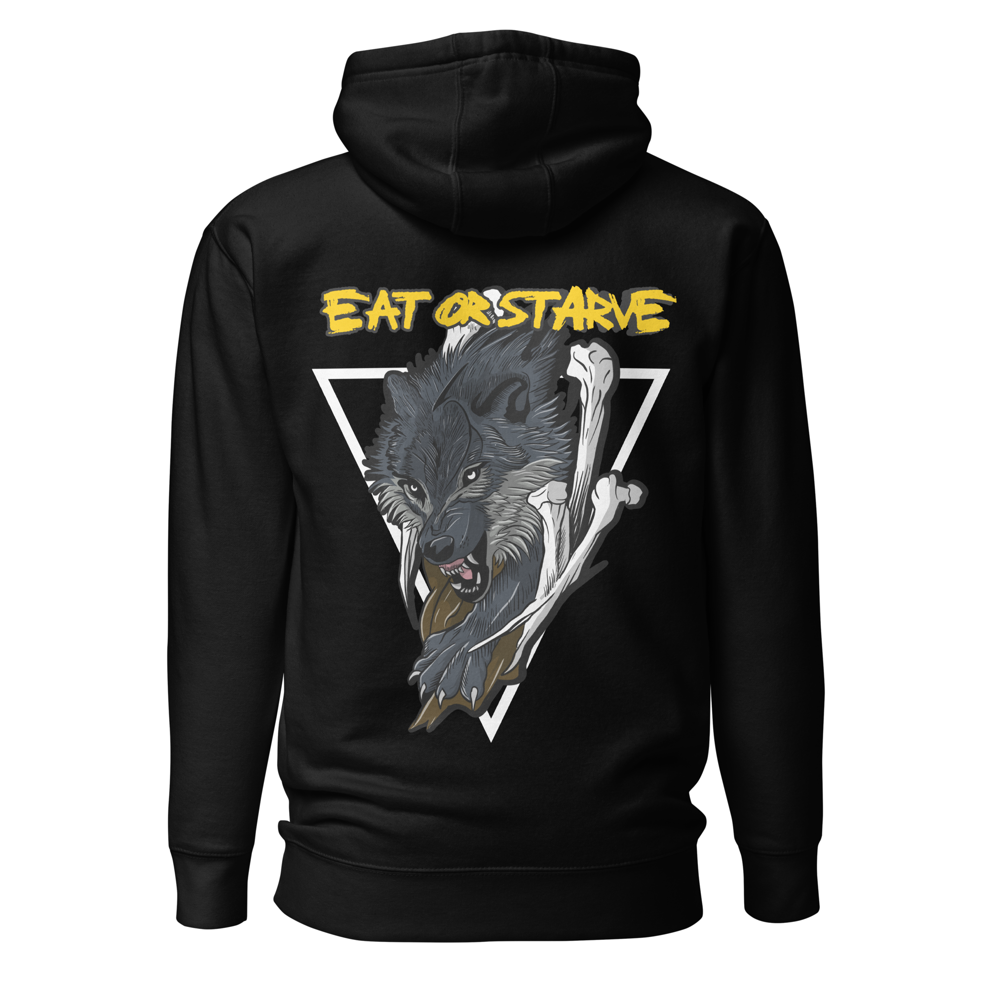 Eat or Starve Hoodie - Black - Image 2